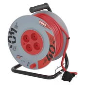 ROLETA - PVC VODNIK EMOS 40M 3X2.5 H05VV-F 4X ŠUKO vtičnica IP20