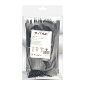 V-TAC Trak za vlečenje kablov, 3,5x150 mm, črn, pakiranje po 100 kosov [11166]