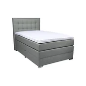 Boxxx BOXSPRING POSTELJA 120 cm x 200 cm , tekstil temno siva