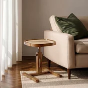 Hanah Home pomocni sto Opus Kare 42, 42 cm, orah / travertin