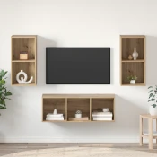 Set TV komoda Zidne Umjetnicki hrast 37 x 37 x 107 cm