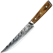 Damaskasti kuhinjski nož YU-37492 - Utility/Smeđa KP37492