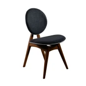 Hanah Home Touch v2 Anthracite Stolica, 2 komada, Crno-braon