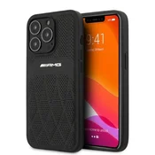 Ovitek Mercedes AMG Leather Curved Lines iPhone 13 Pro/13 (6.1) - črn