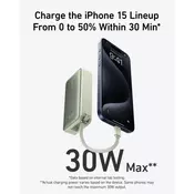 Anker Powe Bank Nano Power Bank 30000mAh, USB-C kabl, Zeleni