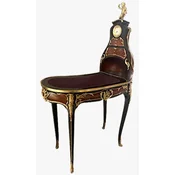 Casa Padrino baroque secretary with clock brown/gold - Magnificent desk in baroque style - Baroque office furniture - Baroque style office furniture - Baroque style furniture - Baroque furniture