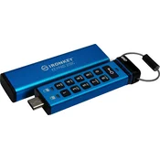 Kingston Ironkey Keypad 200C/256GB/USB 3.0/USB-C/modri