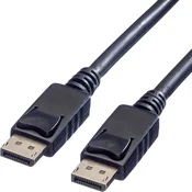 VALUE Value DisplayPort priključni kabel DisplayPort vtič\, DisplayPort vtič 5.00 m črna 11.99.5764 zaščiten DisplayPort kabel, (20421113)