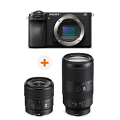 Fotoaparat Sony - Alpha A6700, Black + Objektiv Sony - E, 15mm, f/1.4 G + Objektiv Sony - E, 70-350mm, f/4.5-6.3 G OSS