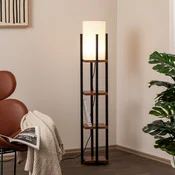 Opviq Stojna svetilka Shelf, črna/bakrena, tkanina, višina 130 cm, E27 - Dnevna soba/jedilnica - Sodobni - črna, bakrena, bela - Kovina