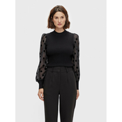 YAS Bluza Dotme 26024389 Črna Regular Fit
