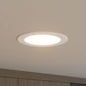 Prios LED vgradno reflektorsko svetilo Rida, belo. O 15 cm, CCT, IP44 - Kopalnica - Sodobni - bela - Aluminij