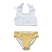 liewood otroške bikini kopalke bow jojoba white mix