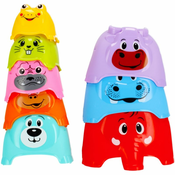 Bam-Bam Stacking Cups zložljivi lončki 6m+ Animals 0 kos