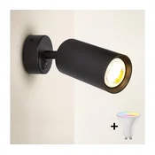 Brilagi - LED prigušiva zidna spot svetiljka SELE 1xGU10/6W/230V crna