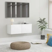 Vidaxl TV omarica bela 80x30x30 cm inženirski les