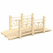 Vrtni most s ogradama 150 x 67 x 56 cm od masivnog drva smreke