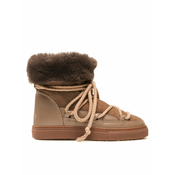 Usnjene snežke Inuikii CLASSIC HIGH rjava barva, 75207-005