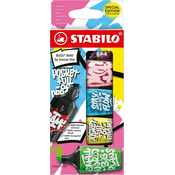 Stabilo BOSS MINI proizvajalca Snooze One - roza, modra, rumena, zelena in črna