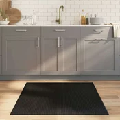 vidaXL Pravokotna preproga črna 100x100 cm bambus