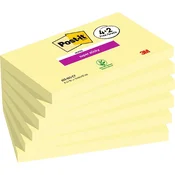 Post-it Super Sticky 655-SSCY 76x127 mm 90 listova, blok 4+2, kanarinski žuta samoljepljiva bilježnica 7100259448