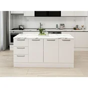 Hanah Home kuhinjsko ostrvo Alvinka 20251, 180 cm, belo
