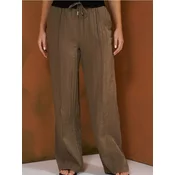 Sinsay - Viskozne široke pantalone - svetlo maslinasta