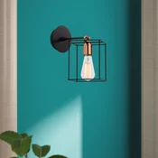 Črna stenska svetilka Opviq lights Selimiye