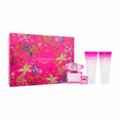 Versace Bright Crystal Absolu darovni set parfemska voda 90 ml + gel za tuširanje 100 ml + parfemska voda 5 ml + losion za tijelo 100 ml za žene