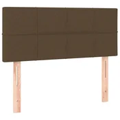 Vidaxl Posteljno vzglavje temno rjavo 100x5x78/88 cm blago
