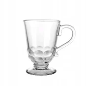 Altom Steklena skodelica na nogici za kavo latte, reliefna, 320 ml, 1 kos, Siena
