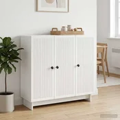 Vidaxl Strani šal Bela 89 x 34,5 x 80 cm Inženirski les