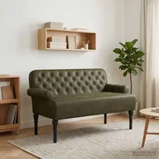 Dvojnica s gumbi Vojaška zelena 120 x 65 x 78 cm