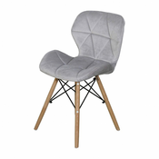 eoshop Jedilni stol ALFA siva žamet