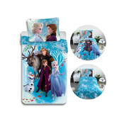 Disney Frozen Elsa in Anna Komplet posteljnine Zip, otroška posteljnina, bombažna posteljnina 140x200 cm, Oeko-Tex