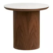 Okrogla stranska mizica s keramično ploščo o 40 cm Noli – House Nordic