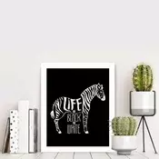 Wallity Dekorativna uramljena slika, 23.5x28.5cm, Šarena