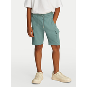 Calvin Klein Jeans Športne kratke hlače IB0IB02440 Zelena Relaxed Fit