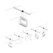 Paulmann 94483 - SET 5xLED/4,8W Lestenec na vrvici FRAME 230V bela