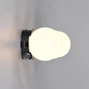 Trio Lighting Stenska svetilka Alfio, 50 cm, črna, kovina/steklo, IP44, 3-žarilna - Kopalnica - Sodobni - matno črna, bela