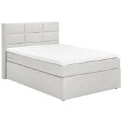 Carryhome POSTELJA BOXSPRING 100 cm x 200 cm , tekstil sivobela
