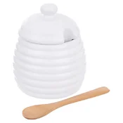 shumee Porcelanska posoda za med, lonček za med, zajemalka za med s pokrovom