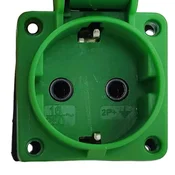 tp electric VTIČNICA ZA PLOŠČO IP54 SCHUKO TIP F 16A 250V ZELENA HERMETIČNA ZAŠČITA