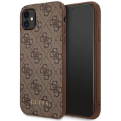Guess Guess 4G Metal Gold Logo - Ohišje za iPhone 11 (rjavo)
