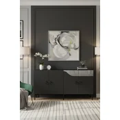 HANAH HOME Konzola Gama 150 Anthracite Silver