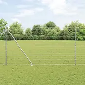 Vanjska Euro Ograda s Oštrim Šiljcima 10 x 1,6 m Srebrna Mreža