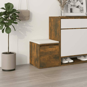 Greatstore Predalnik dimljeni hrast 40,5x40x40 cm inženirski les