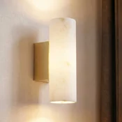 Lucande LED-stenna svetilka Tavira, alabaster, svetloba navzgor/navzdol - Dnevna soba/jedilnica - Sodobni - alabastrne barve