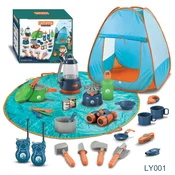 Otroški šotor za igro MEGA Camping + rekviziti za kampiranje