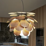 MARSET Discocó viseča svetilka O 68 cm, hrast - Dnevna soba/jedilnica - Dizajn - hrast, črno kromirano - Les